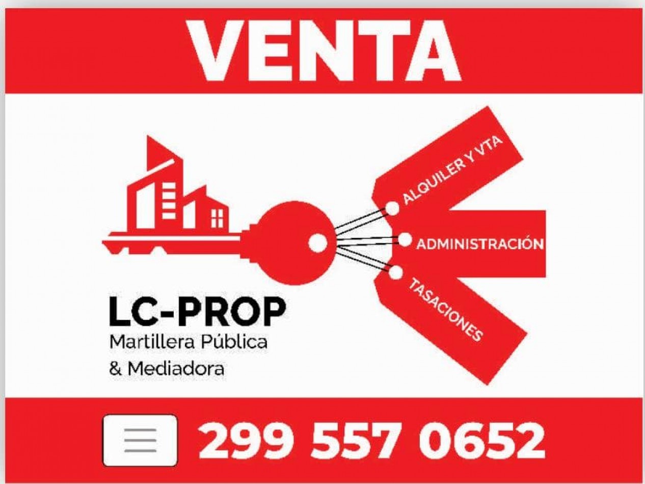 LC-PROP: MARTILLERA PUBLICA---- Alquila------ Vende:  Tomamos inmuebles en Neuquen- Cipolletti.  Inmueble ubicado en Catriel- Rio Negro- Barrio YPF.  Caracteristicas:  3 Dormitorios- 1 Habitacion de servicio- 2 Baños- Cocina comedor- Lavadero- Patio. 