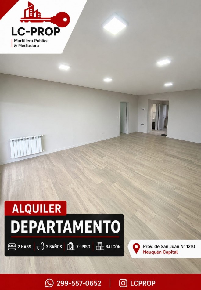 LC PROP ALQUILA- Departamento nivel gerencial- 2 Habitaciones- Neuquen Capital
